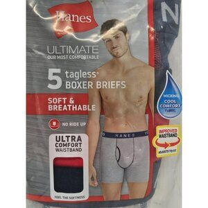 3 Pair Hanes Boxer Briefs Men S 28-30 No Ride Up‎ Ultra Comfort Flex Underwear